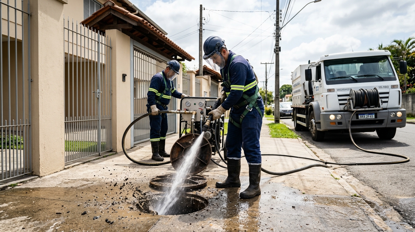 Limpeza de Tubulação com Hidrojato em Piracicaba‑SP